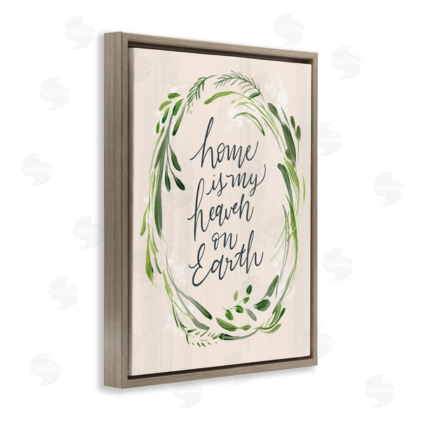 Stupell Industries Caverly Smith | Heaven On Earth Religious Home Script Calligraphy Wall Art