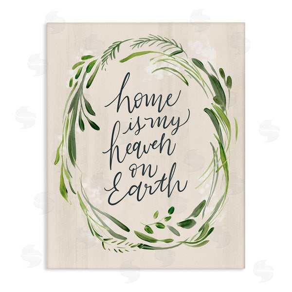 stupell industries Caverly Smith | Heaven On Earth Religious Home Script Calligraphy Wall Art