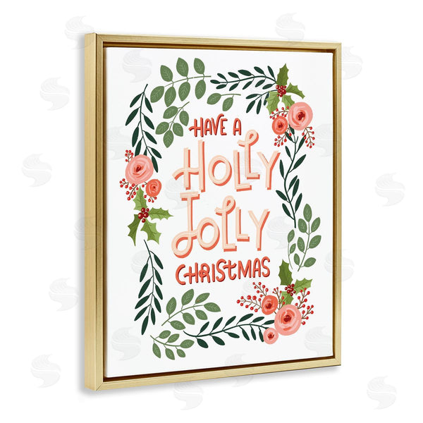 Stupell Industries Caverly Smith | Jolly Christmas With Flower Border