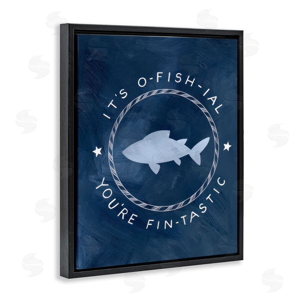 Stupell Industries Caverly Smith | Officially Fantastic Fish Pun