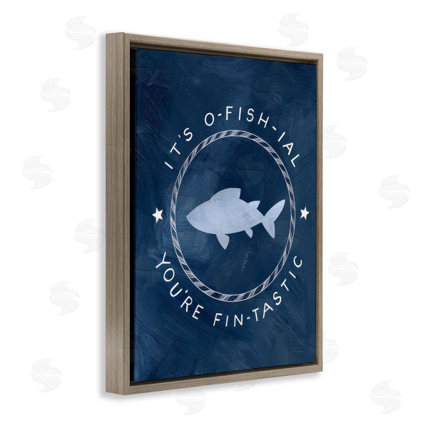 Stupell Industries Caverly Smith | Officially Fantastic Fish Pun