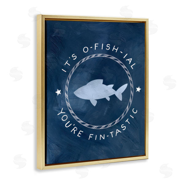 Stupell Industries Caverly Smith | Officially Fantastic Fish Pun