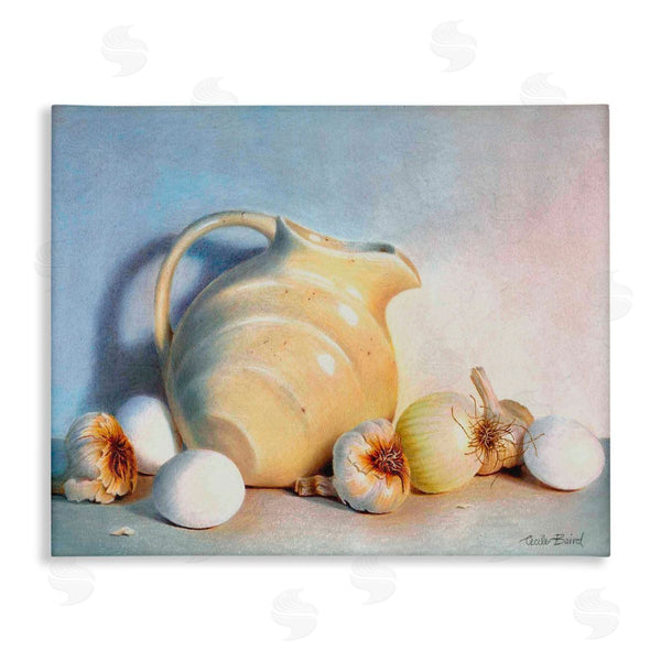 stupell industries Cecile Baird | Varied Vegetables Scattered Traditional Still Life Vase Wall Art