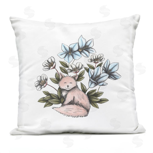 Stupell Industries Cecilia Battaini | Gentle Fox With Flowers Printed Throw Pillow