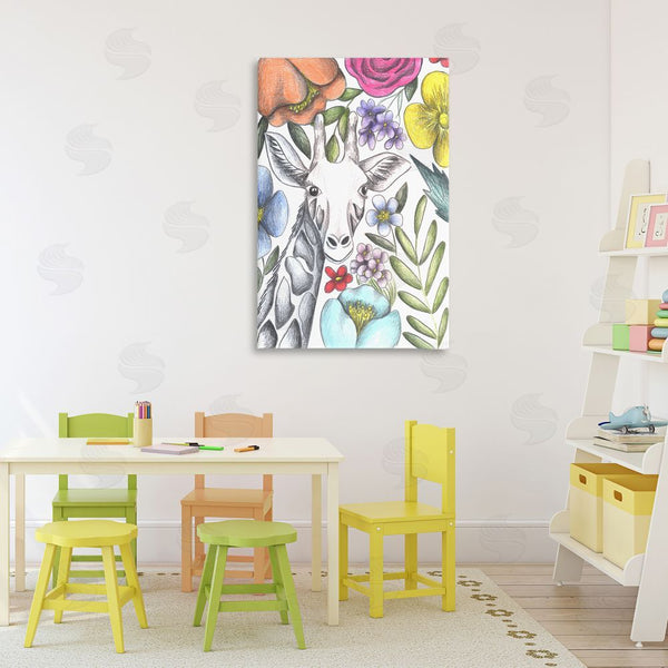 Stupell Industries Cecilia Battaini | Giraffe In The Midst Of Flowers Wall Art