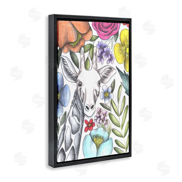 Stupell Industries Cecilia Battaini | Giraffe In The Midst Of Flowers Wall Art