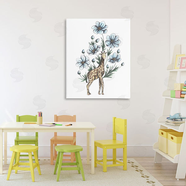 Stupell Industries Cecilia Battaini | Giraffe With Flower Blossoms Wall Art