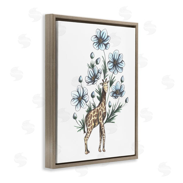 Stupell Industries Cecilia Battaini | Giraffe With Flower Blossoms Wall Art