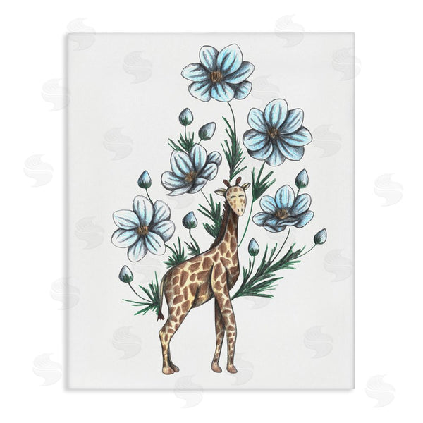 stupell industries Cecilia Battaini | Giraffe with Flower Blossoms Wall Art