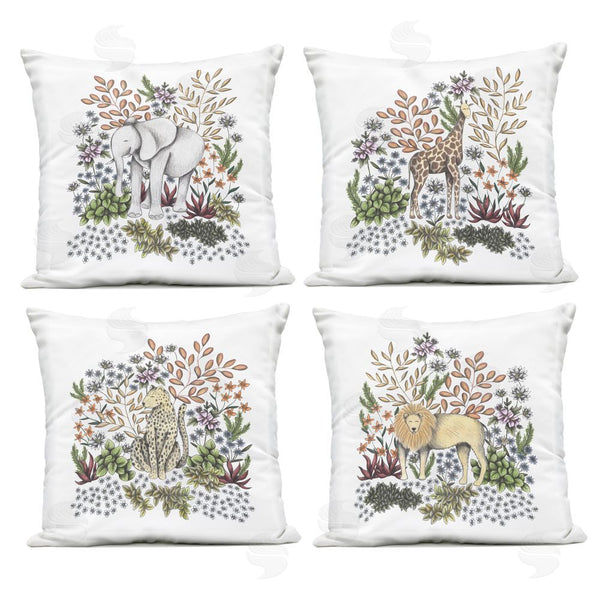 Stupell Industries Cecilia Battaini | Jungle Wildlife & Botanicals Printed Throw Pillow