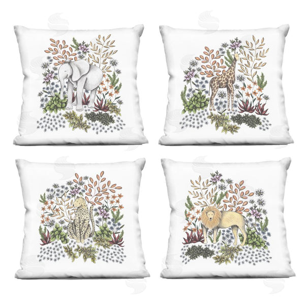 stupell industries Cecilia Battaini | Jungle Wildlife & Botanicals Printed Throw Pillow