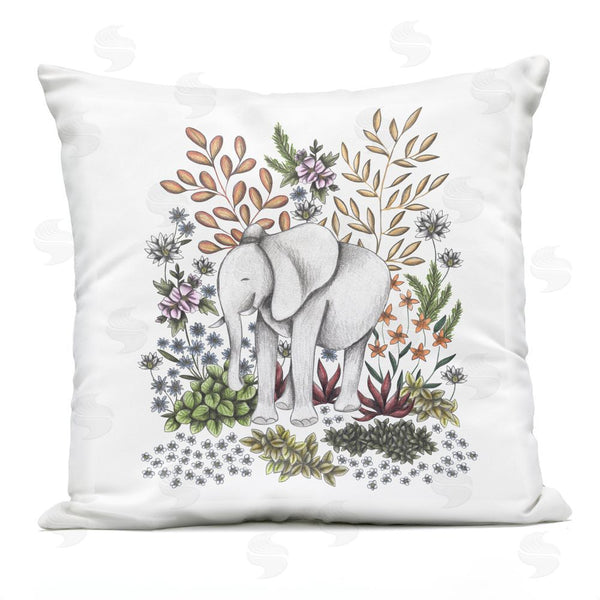 Stupell Industries Cecilia Battaini | Jungle Wildlife Elephant Printed Throw Pillow