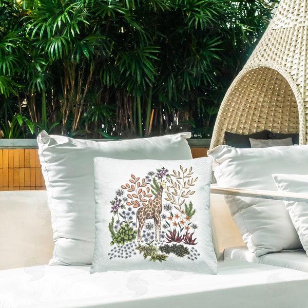 Stupell Industries Cecilia Battaini | Jungle Wildlife Giraffe Printed Throw Pillow