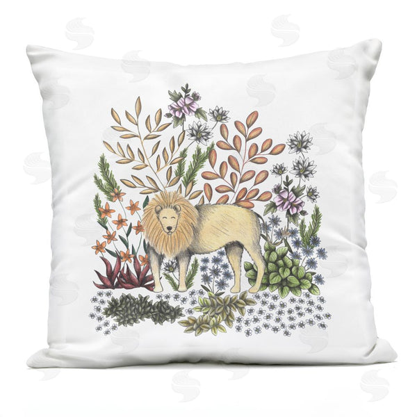 Stupell Industries Cecilia Battaini | Jungle Wildlife Lion Printed Throw Pillow