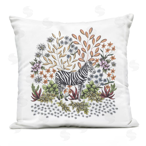 Stupell Industries Cecilia Battaini | Jungle Wildlife Zebra Printed Throw Pillow