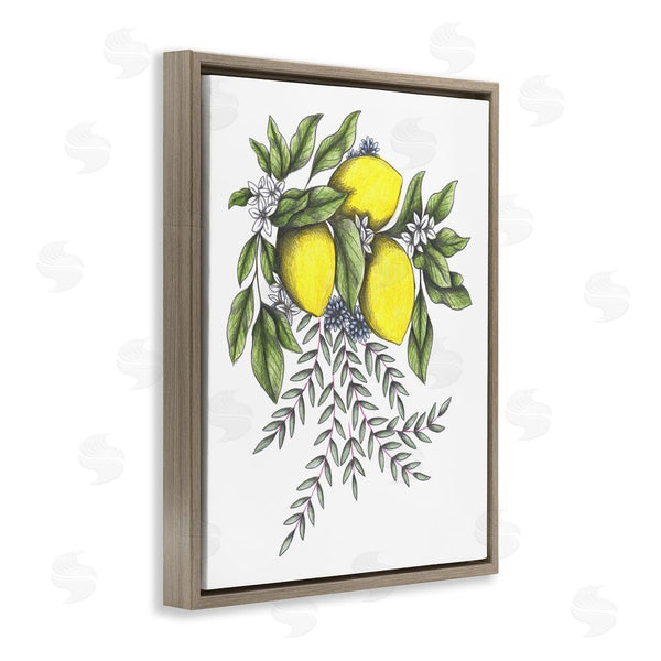 Stupell Industries Cecilia Battaini | Lemons & Flowers Vintage Sketch Wall Art