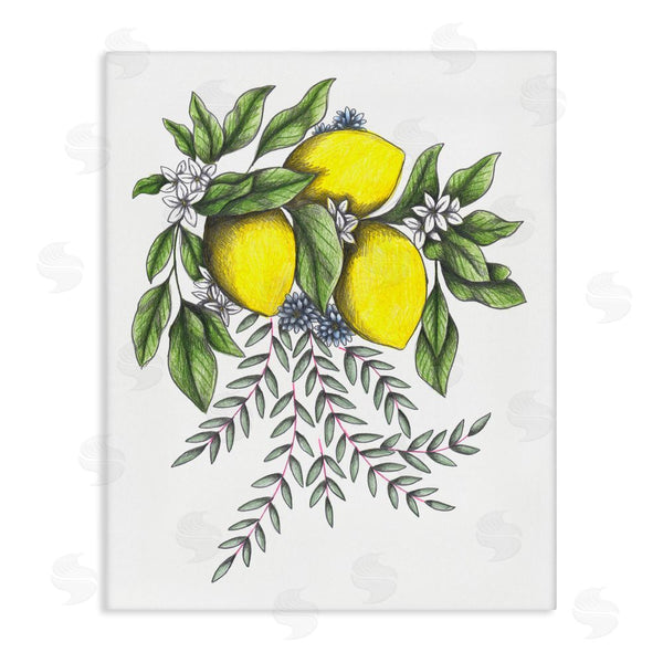stupell industries Cecilia Battaini | Lemons & Flowers Vintage Sketch Wall Art
