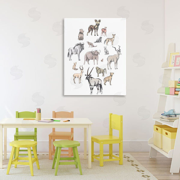 Stupell Industries Cecilia Battaini | Simple Africa Animals Wall Art