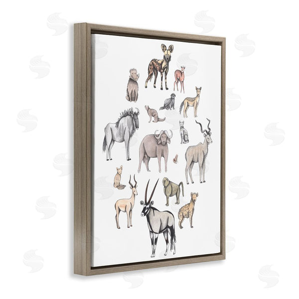 Stupell Industries Cecilia Battaini | Simple Africa Animals Wall Art