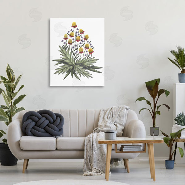 Stupell Industries Cecilia Battaini | Yellow Leafy Wild Flowers Wall Art