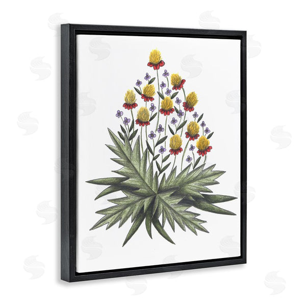 Stupell Industries Cecilia Battaini | Yellow Leafy Wild Flowers Wall Art