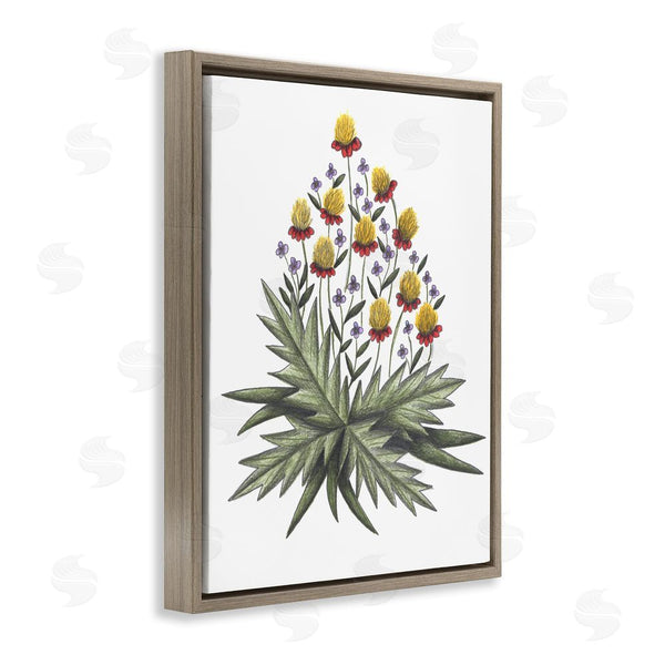Stupell Industries Cecilia Battaini | Yellow Leafy Wild Flowers Wall Art