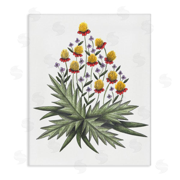 stupell industries Cecilia Battaini | Yellow Leafy Wild Flowers Wall Art