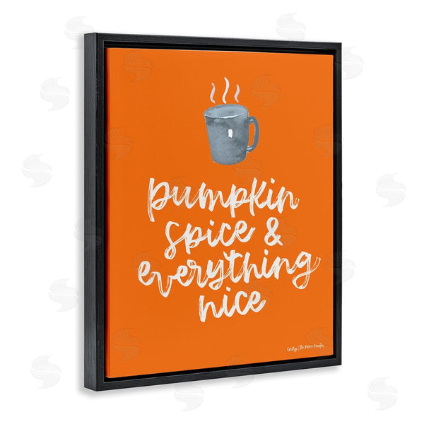 Stupell Industries Cecily Moore | Pumpkin Spice Steaming Coffee Mug Fall Calligraphy Wall Art