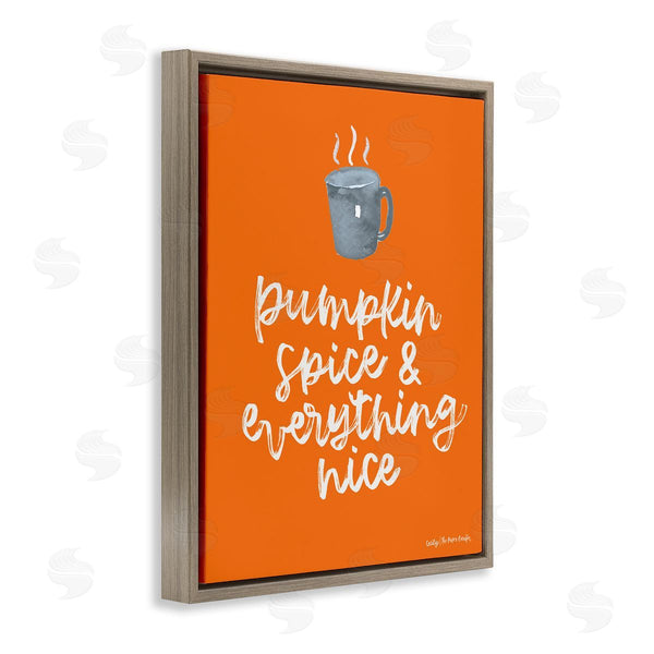 Stupell Industries Cecily Moore | Pumpkin Spice Steaming Coffee Mug Fall Calligraphy Wall Art