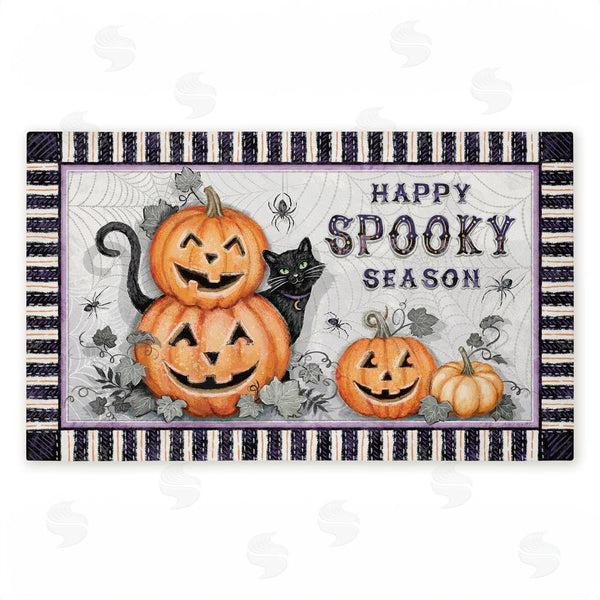 stupell industries Chad Barrett | Spooky Season Jack-o-Lanterns Non-Woven Door Mat