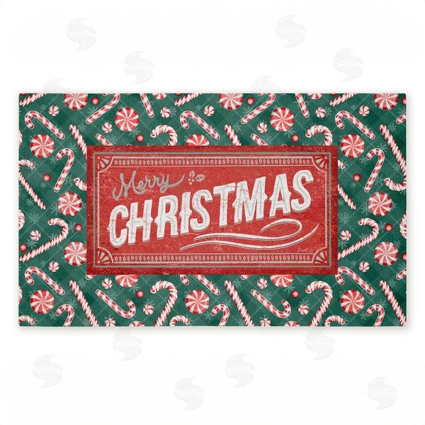 stupell industries Chad Barrett | Vintage Christmas Candies Non-Woven Door Mat