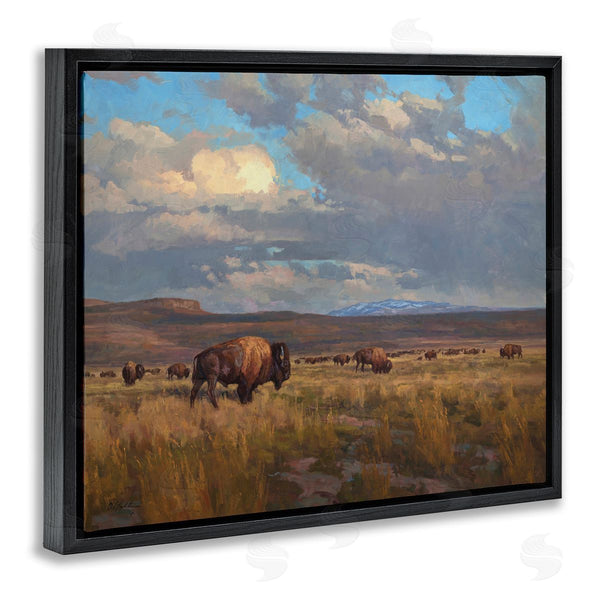 Stupell Industries Chad Poppleton | Buffalo Cloudy Landscape