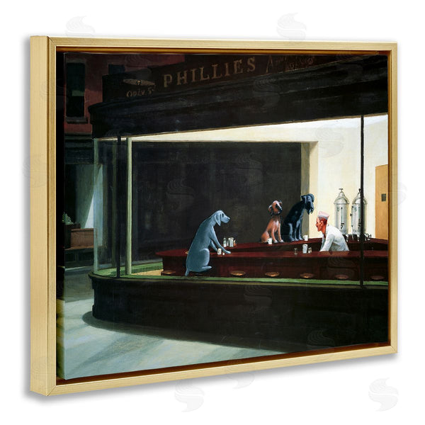 Stupell Industries Chameleon Design Inc. | Night Dogs Classic Alternative Painting