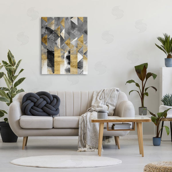 Stupell Industries Chariklia Zarris | Modern Triangular Stripes Sharp Geometric Pattern Wall Art