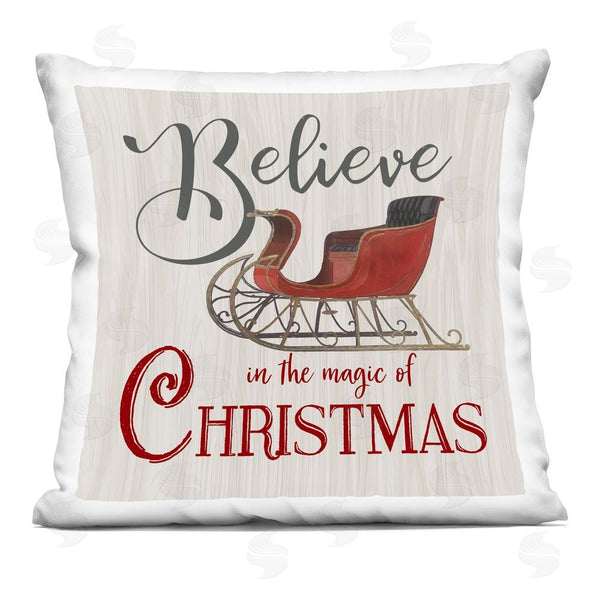 stupell industries Charity Henderson | Believe Magic Of Christmas Printed Throw Pillow