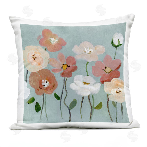 Stupell Industries Charity Henderson | Boho Blooms On Blue Printed Throw Pillow
