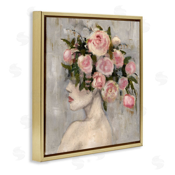 Stupell Industries Charity Henderson | Peonies Headdress Woman