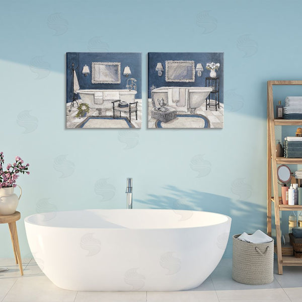 Stupell Industries Charlene Olson | Elegant Blue Bath