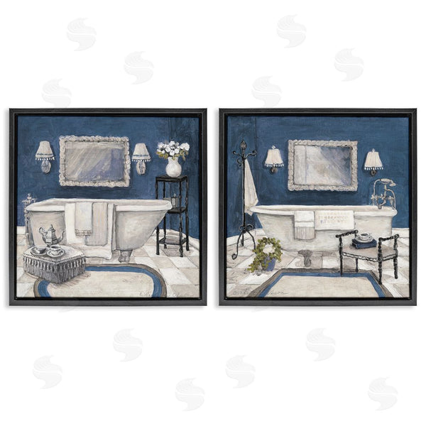 Stupell Industries Charlene Olson | Elegant Blue Bath