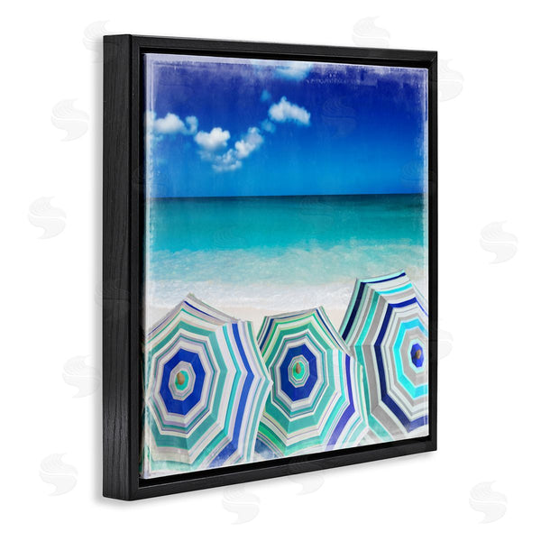 Stupell Industries Charlie Carter | Three Beach Umbrellas View Wall Art