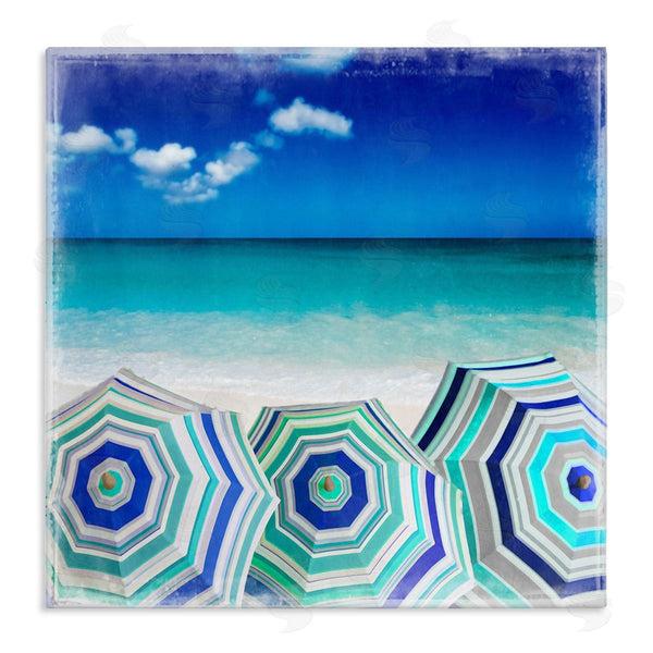 stupell industries Charlie Carter | Three Beach Umbrellas View Wall Art