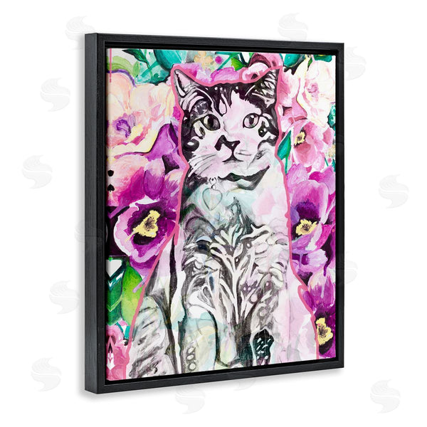 Stupell Industries Chelsea Goodrich | Kitty Among Flowers