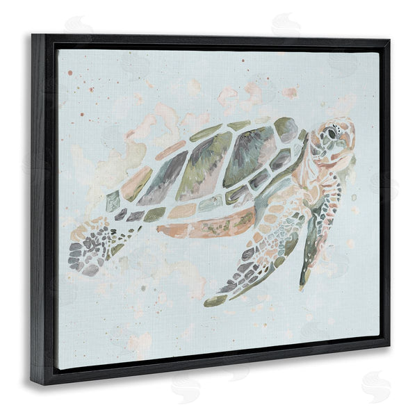 Stupell Industries Chelsea Goodrich | Tortoise Swimming Underwater Bubbles Wall Art