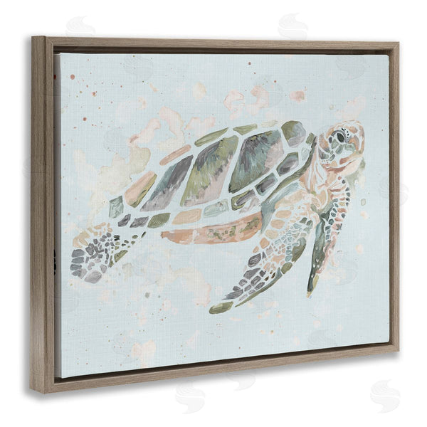 Stupell Industries Chelsea Goodrich | Tortoise Swimming Underwater Bubbles Wall Art