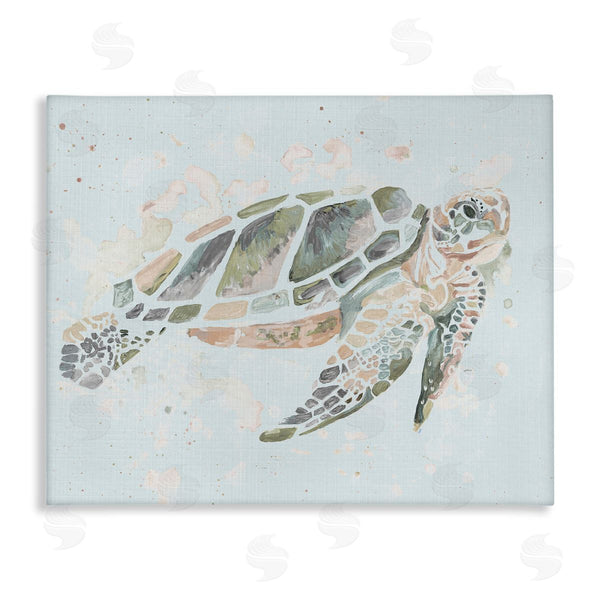 stupell industries Chelsea Goodrich | Tortoise Swimming Underwater Bubbles Wall Art