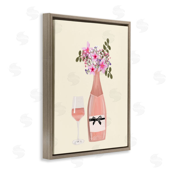 Stupell Industries Chen Alyesh | Floral Champagne And Glass