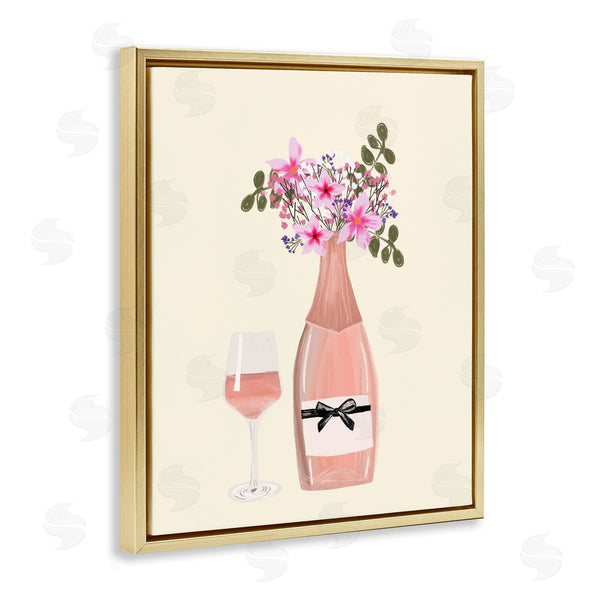 Stupell Industries Chen Alyesh | Floral Champagne And Glass