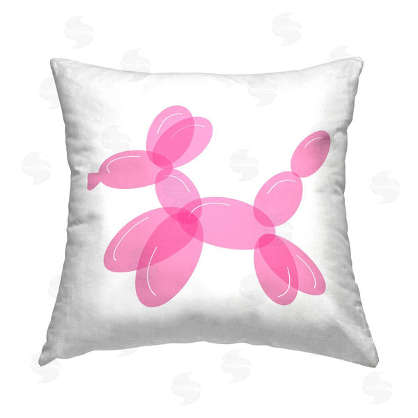 stupell industries Chen Alyesh | Pink Balloon Animal Printed Throw Pillow