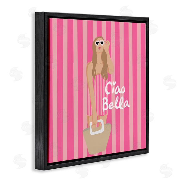 Stupell Industries Chen Alyesh | Pink Striped Glam Girl Wall Art