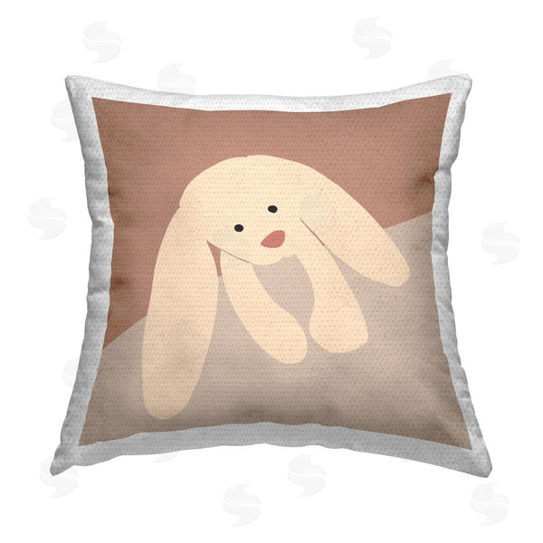 Stupell Industries Chen Alyesh | Simple Floppy Bunny Printed Throw Pillow